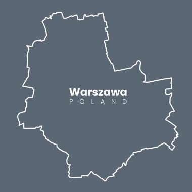Urban Wroclaw haritası. Wroclaw haritası, Polonya sınırları. Koyu arkaplanda hafif vuruş sürümü.