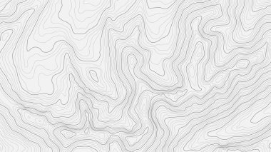 Vector fully editable and scalable illustration of topographic map on a light background. Great as an abstract background. clipart