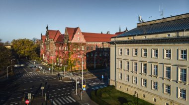 Wroclaw, Polonya 'nın insansız hava görüntüsü. Federal Büro, Ulusal Müze