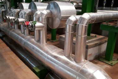 Güç santrali buhar türbini için buhar borusu yalıtımı