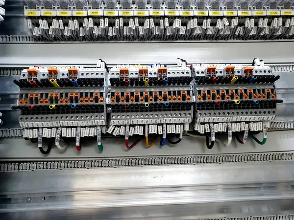 Current transformer secondary terminal block at control compartment of protection panel.