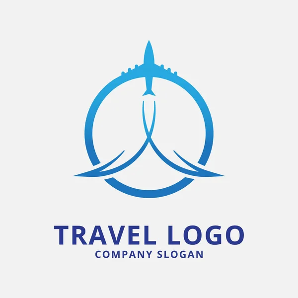 Seyahat Logosu Tasarım Ikonu Vektör Illüstrasyon Tasarımı — Stok Vektör