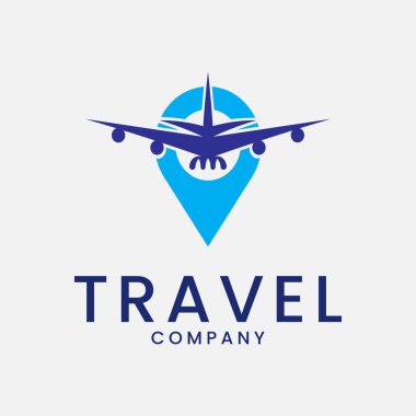 seyahat logosu tasarımı ilhamı dünya vektör illüstrasyonunda uçar