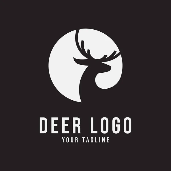 Deer Logo Icon Vector Illustration Design — Stock Vector