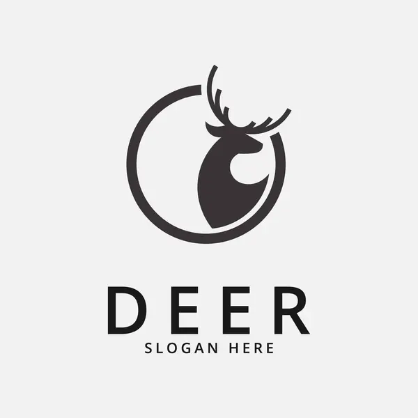 Deer Logo Icon Vector Illustration Design — Stock Vector