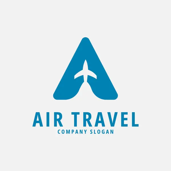 Air Travel Logo Icon Vector Illustration Design — Stock Vector