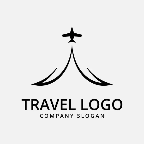 Diseño Del Logo Viaje Icono Vector Ilustración Diseño — Vector de stock