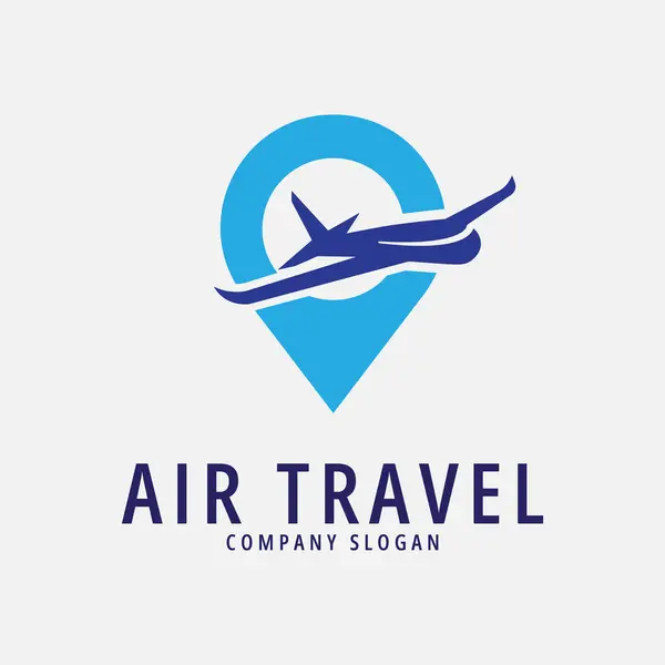 Travel Logo Design Inspiration Fly Earth Vector Illustration — Stock Vector