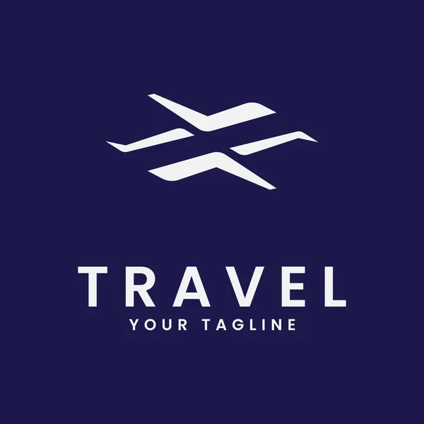 Disegno Del Logo Viaggio Icona Vettoriale Illustrazione Design — Vettoriale Stock