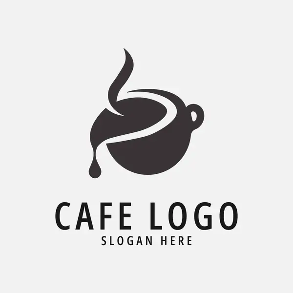 Кофе Векторным Дизайном Логотипа — стоковый вектор