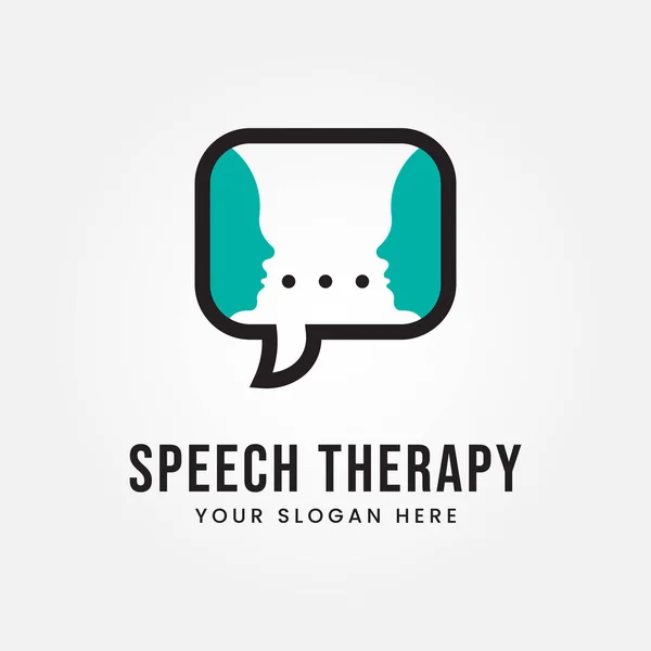 stock vector Speech Therapy Logo Design Vector Template Illustration