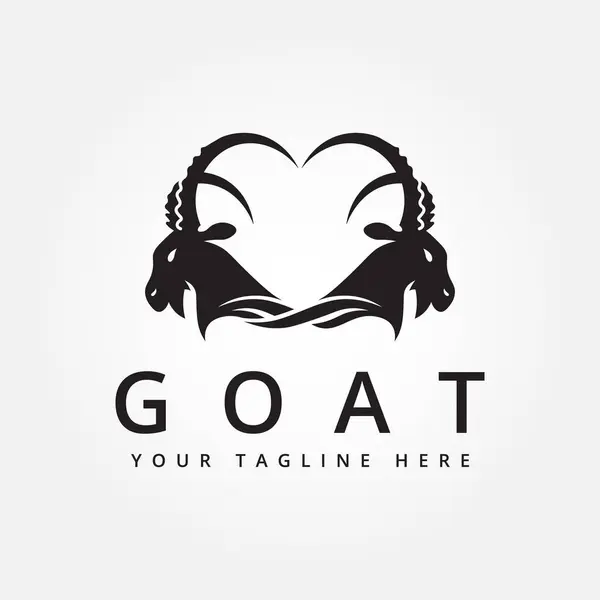 Keçi logosu tasarımı. Yaratıcı Keçi Kafa logosu tasarımı, modern şirket logosu