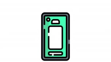 Döngü ve Alfa kanallı tam pil gösterge simgesinin animasyonu hareket grafiği, reklam veya animasyon için kullanıma hazır. Taslak hareketli grafik canlandırması