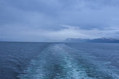 İzlanda yakınlarında sahil ve dağlar