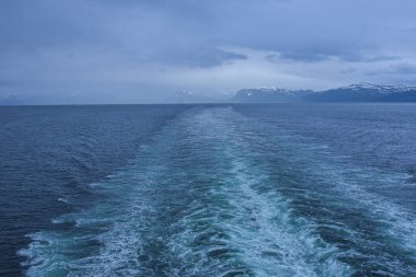 İzlanda yakınlarında sahil ve dağlar