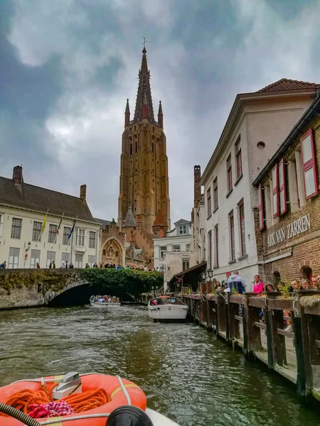 ベルギー北西部の西フランダースの首都ブルージュ ベルギーは 石畳の通り 中世の建物によって区別されています — ストック写真
