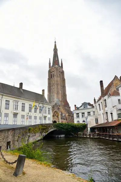 Brygge Belgien Huvudstaden Västra Flandern Nordvästra Belgien Kännetecknas Sina Kanaler — Stockfoto
