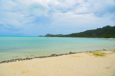 Bora Bora, Güney Pasifik adası Tahiti 'nin kuzeybatısında Fransız Polinezyası