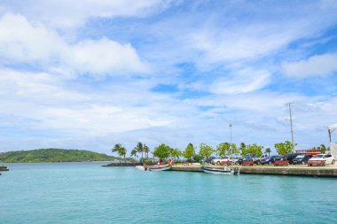 Bora Bora, Güney Pasifik adası Tahiti 'nin kuzeybatısında Fransız Polinezyası