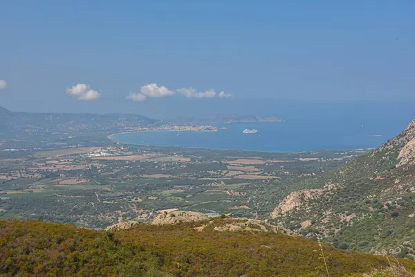 Paesaggio Chiesa Campagna Calvi Corsica Francia — Foto Stock