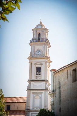 Manzara, kırsal kilise Calvi, Korsika, Fransa