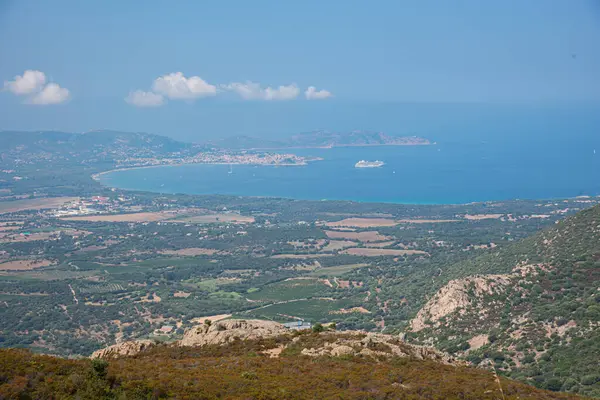 Landschaft Ländliche Kirche Calvi Korsika Frankreich — Stockfoto