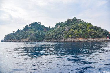 Portofino, İtalya 'ya Panoramik Görünüm