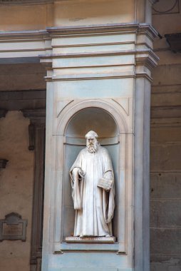 İtalya, Floransa 'daki Piazza della Signoria' da Neptün Heykeli