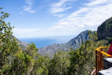 La Palma 'daki Caldera de Taburiente manzarası, Kanarya Adaları, İspanya