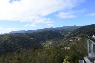 Tenerife, Kanarya Adaları, İspanya. La Gomera 'nın manzarası