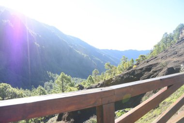 Caldera de Taburiente 'nin tepesinden, La Palma, Kanarya Adaları, İspanya