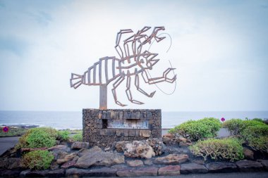 Lanzarote, Kanarya Adaları, İspanya. Manzaralar ve adanın doğası.