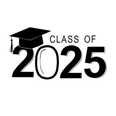 2025 Mezuniyet Bildirisi Vektör İllüstrasyon Sınıfı