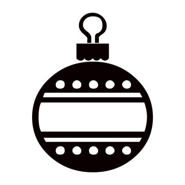  Noel balosu ikonu. Beyaz arkaplanda izole edilmiş web tasarımı için basit bir noel topu vektör simgesi