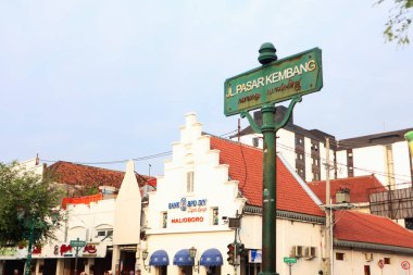 Yogyakarta, Indonesia, July 18 2024 : Pasar Kembang Street, Famous Location at Yogyakarta City clipart