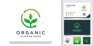 Modern element Premium Vektörlü organik logo şablonu