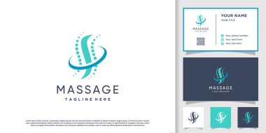 Yaratıcı soyut kavramlı kayropraktik logo tasarım vektörü