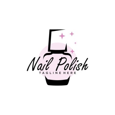 Modern yaratıcı ve eşsiz konsept tasarımı olan oje logosu Premium Vector