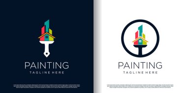 Yaratıcı eşsiz stil Premium Vektörü ile resim logosu tasarımı