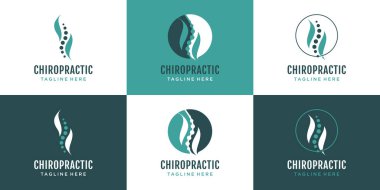 Yaratıcı element Premium Vector ile masaj terapisi için masör logosu koleksiyonu