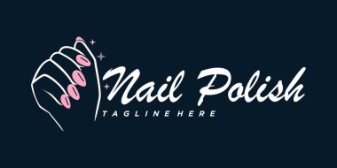 Modern yaratıcı ve eşsiz konsept premium vektörlü oje logosu