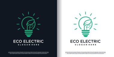 Yaratıcı konsept premium vektörlü eko elektrik tasarımı