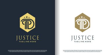 D harfi konsept premium vektörlü pilar logo simgesi