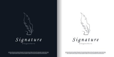 Yaratıcı konsept stil premium vektörlü imza logosu tasarımı