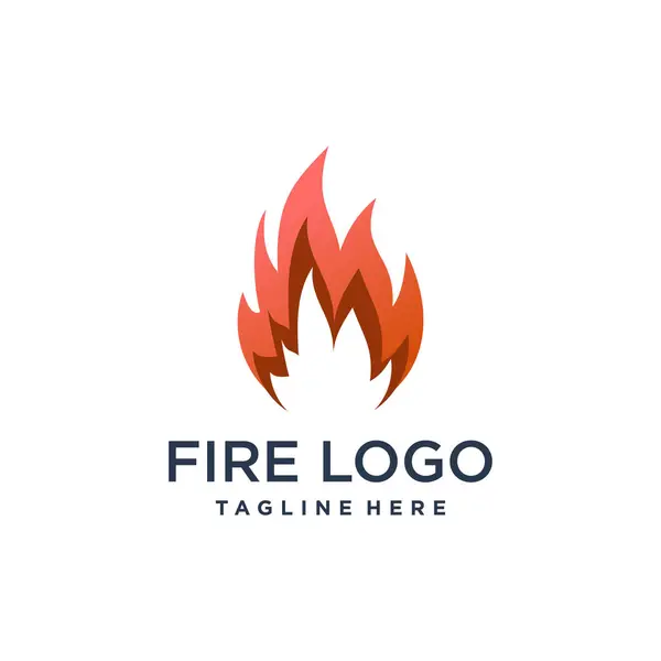 Yaratıcı soyut konsept Premium Vektör ile ateş logosu tasarımı