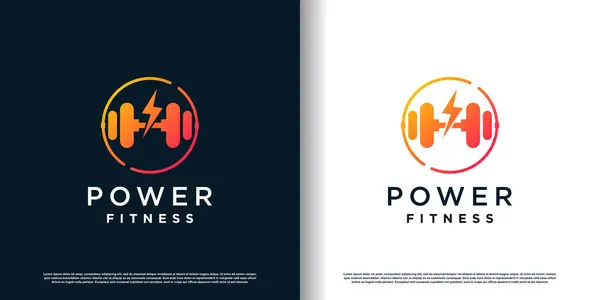 Yaratıcı element kavramına sahip fitness logosu tasarım vektörü