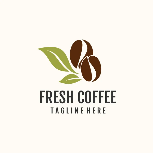 kahve ve modern konsept tasarımı ile logo simgesi bırakın Premium Vektör