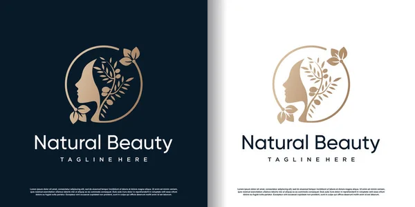 Yaratıcı konsept premium vektörlü doğa güzelliği logo tasarım vektörü