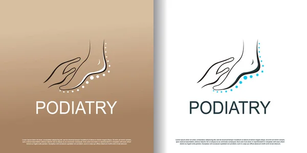 Yaratıcı konsept tasarım premium vektörü olan podiatry logo simgesi