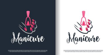 Modern yaratıcı ve eşsiz konsept premium vektörlü oje logosu